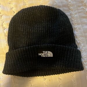 The north face winter hat grey and black